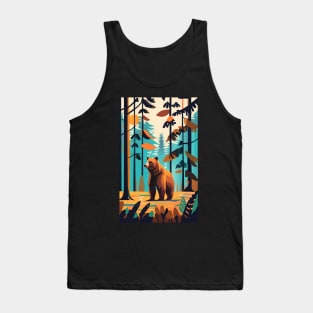 abstract autumn bear in the forest Tank Top